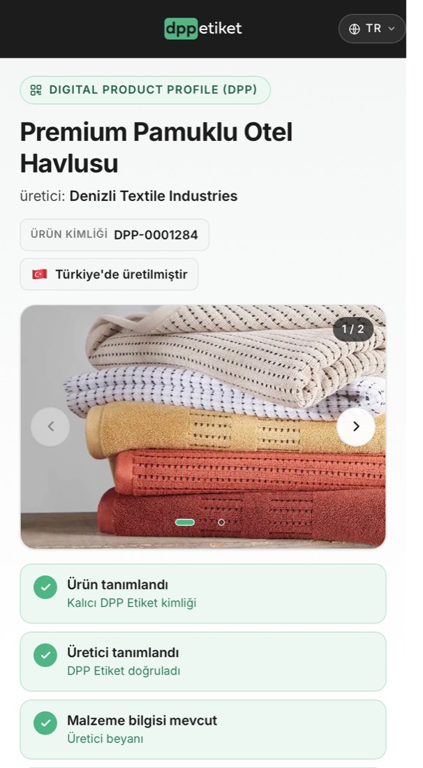 Ürün kimliği ekranı